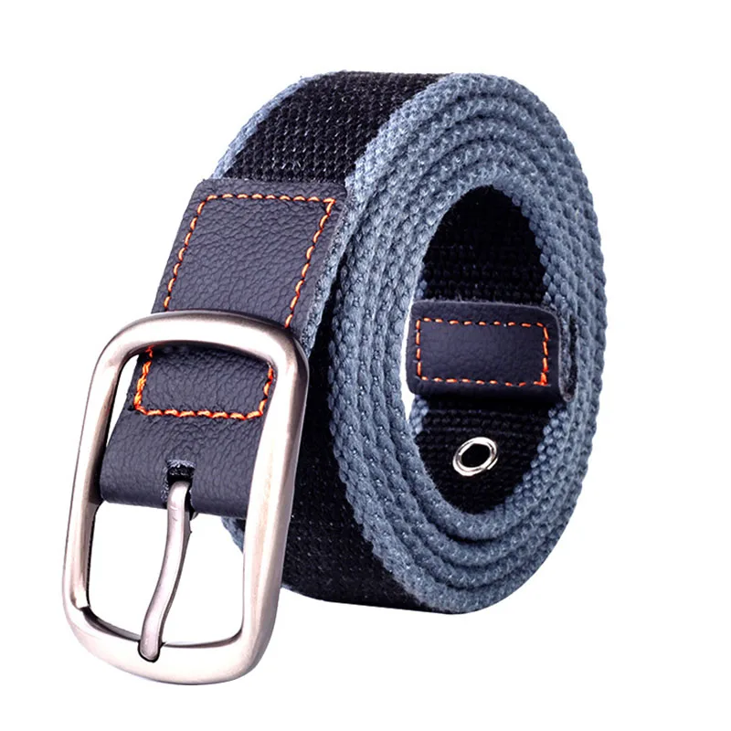 New Unisex Canvas Belt Quality Alloy Pin Buckle Men Belt Outdoor Military Training Men & Women Weave Canvas Casual Belt