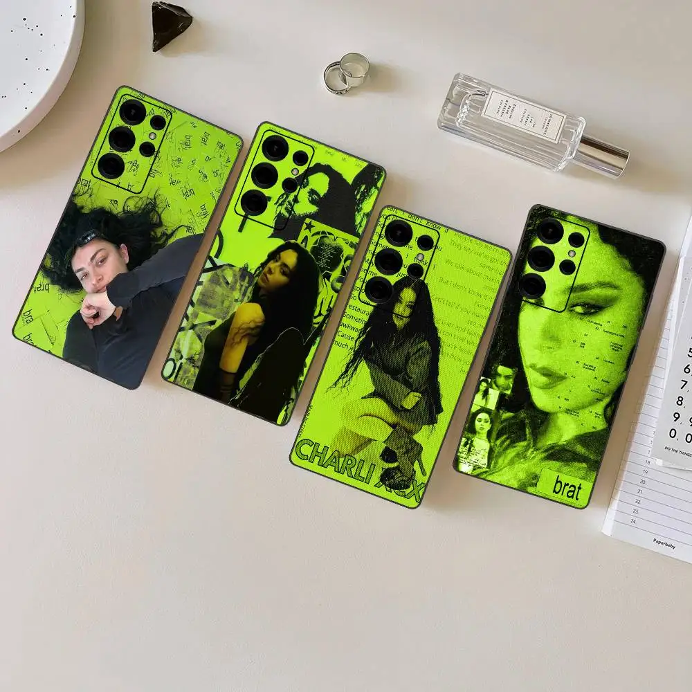 Фото Чехол для телефона C-Charli X-XCX BRAT Singer для Samsung S 24 fe 25 Ultra plus 20 lite 21 30 22 23 24 22 Ultra 5G Fundas №1