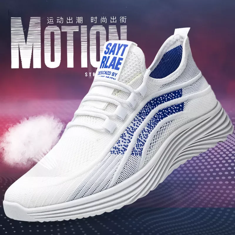 

2023New Sneakers Fashion Breathable Lace Up Mesh Shoes Comfortable Vulcanize Shoes Light Sneakers for Men Tenis Zapatillas Hombr
