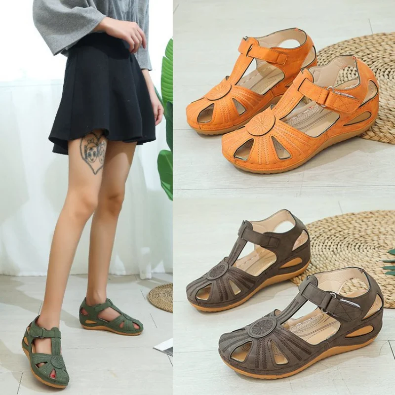 Sandals Women 2023 High Heel Sandals Casual Gladiato Platform Shoes Wedges Beach Flat Lightweight Sandals Sandalias Mujer 2023