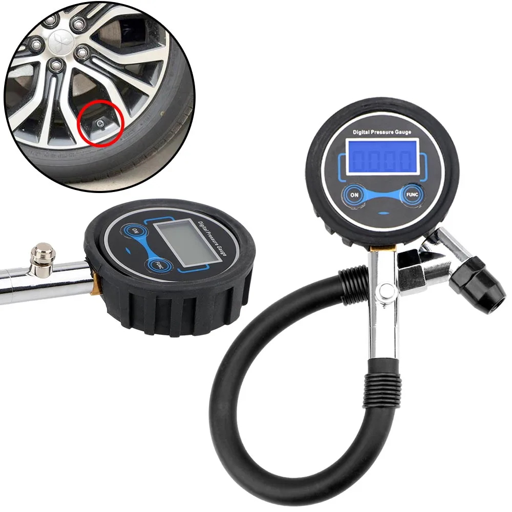 

Digital Tire Tester LCD Display Auto Tire Pressure Gauge High Precision Tire Repair Tools for Car Truck Vehicle Motorcycle