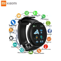 xiaomi d18 smart watch men women heart rate clock blood pressure monitor smart sports waterproof smart watch for ios android