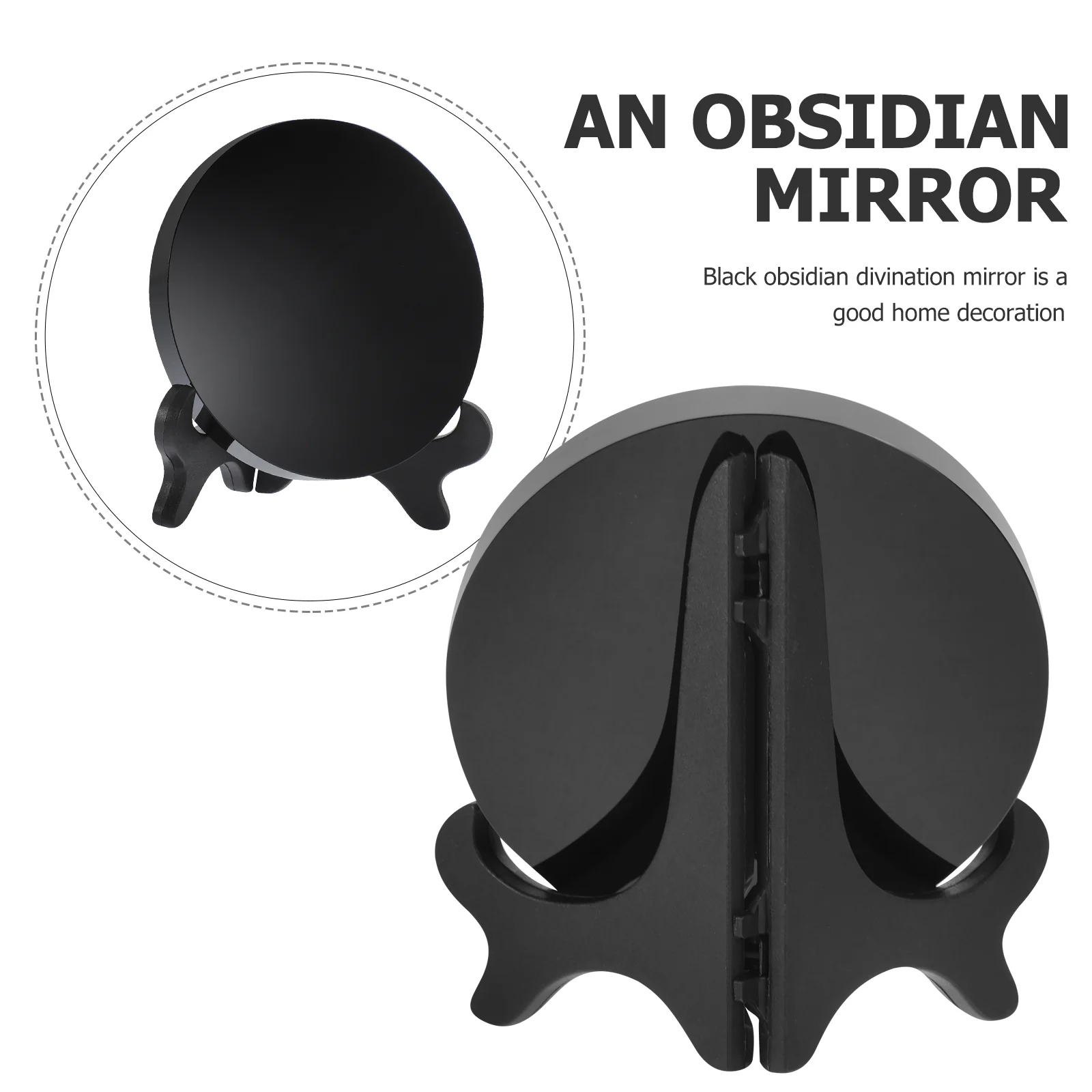 Feng Shui Mirror Round Mirrors Wedding Decorations for Tables End Obsidian Plastic Scrying Centerpiece