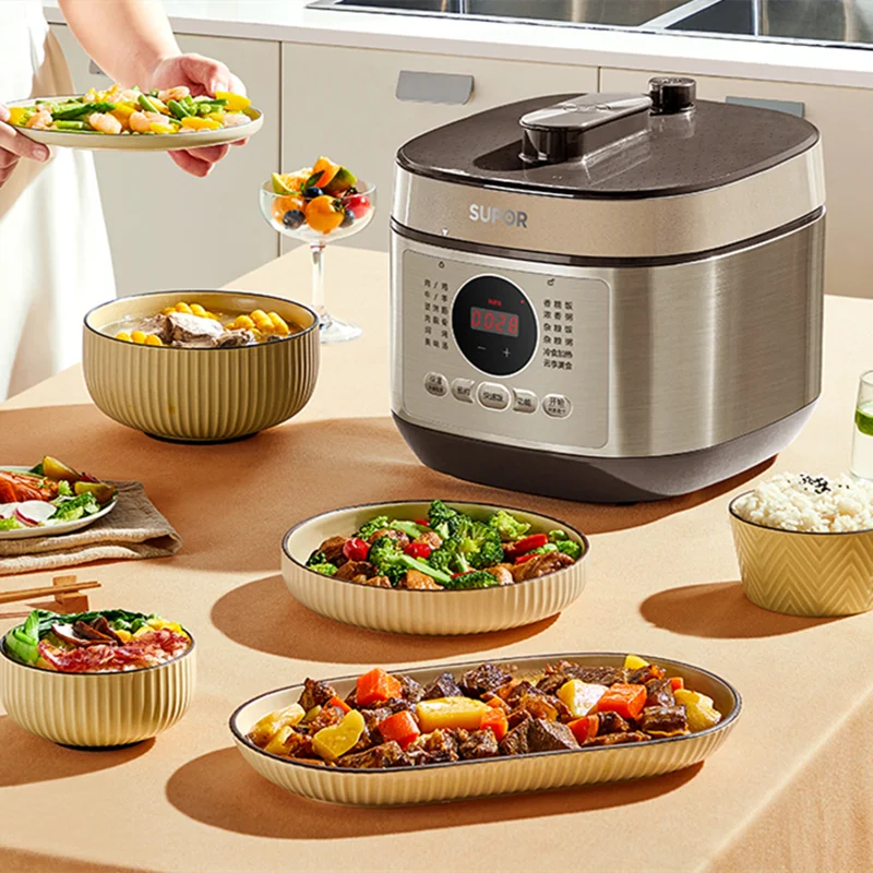 

Electric Pressure Cooker 5L Double Bladder Electric Pressure Cooker Rice Cooker Rice Cooker Home Fully Automatic