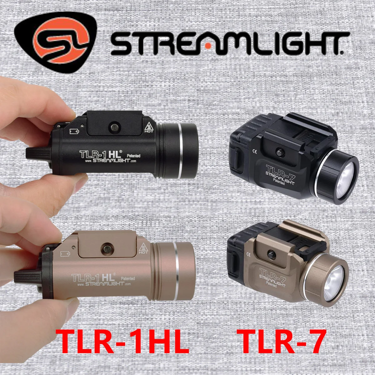 Фото Фонарь Streamlight TLR TLR-1 TLR-1HL TLR-3 TLR-7 TLR-7X Surefire X300 ULTRA для пистолетов и оружия, фонарик для Glock 17 №2