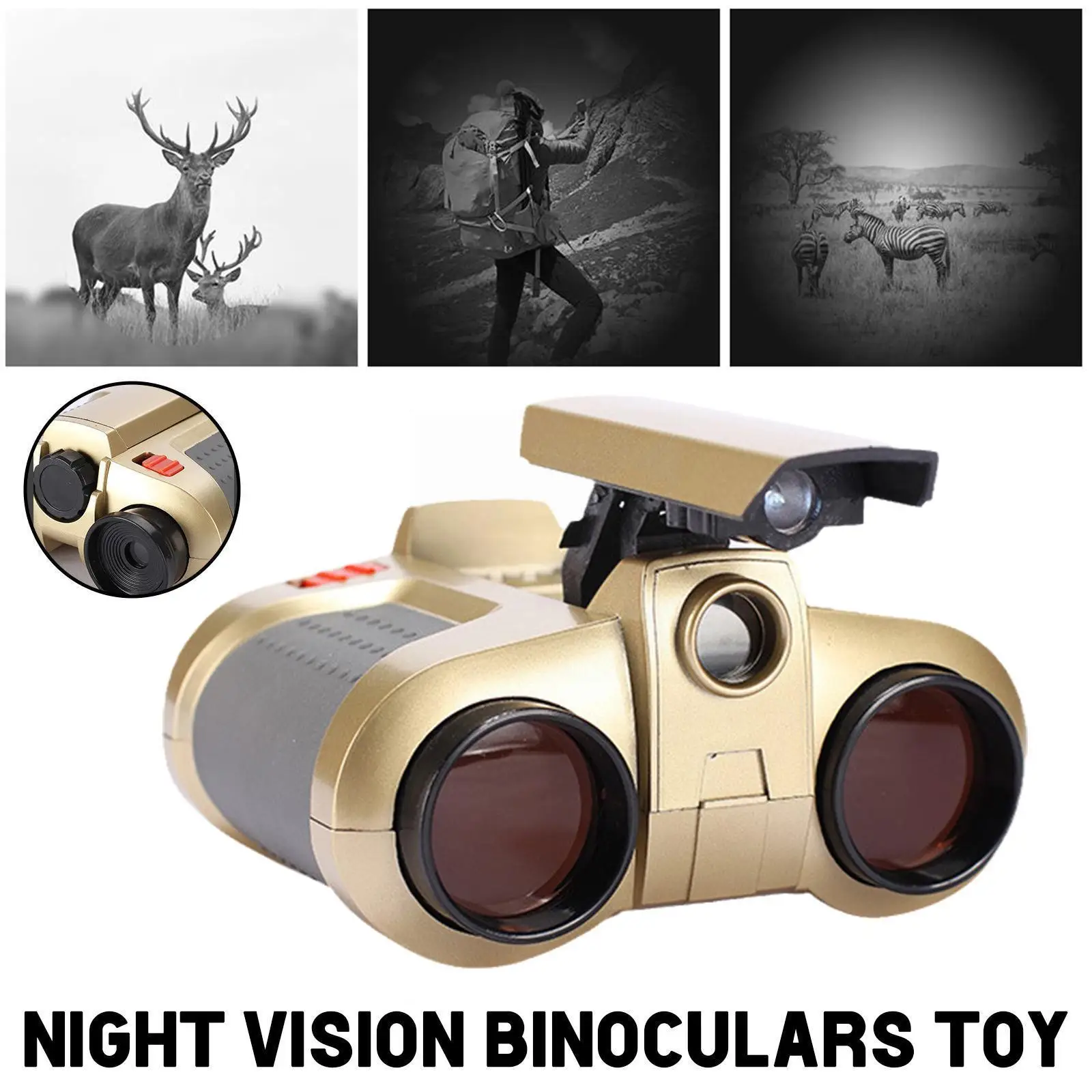 

Hot Selling 4x30 Binocular Telescope -up Light Night Toys Boy Novelty Children Binoculars Scope Gifts New Kid Q9x9