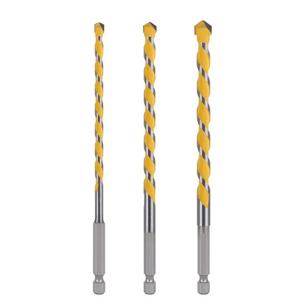 

3PCS Tungsten Carbide Masonry Drill Bit Set Multifunctional Triangle Drill Bit Core For Wood Ceramic Concrete Wall Drilling Hole
