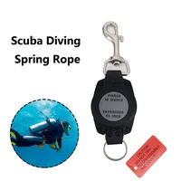 quick release buckle under water scalable keychain dive safety tool diving wire lanyard scuba diving spring rope