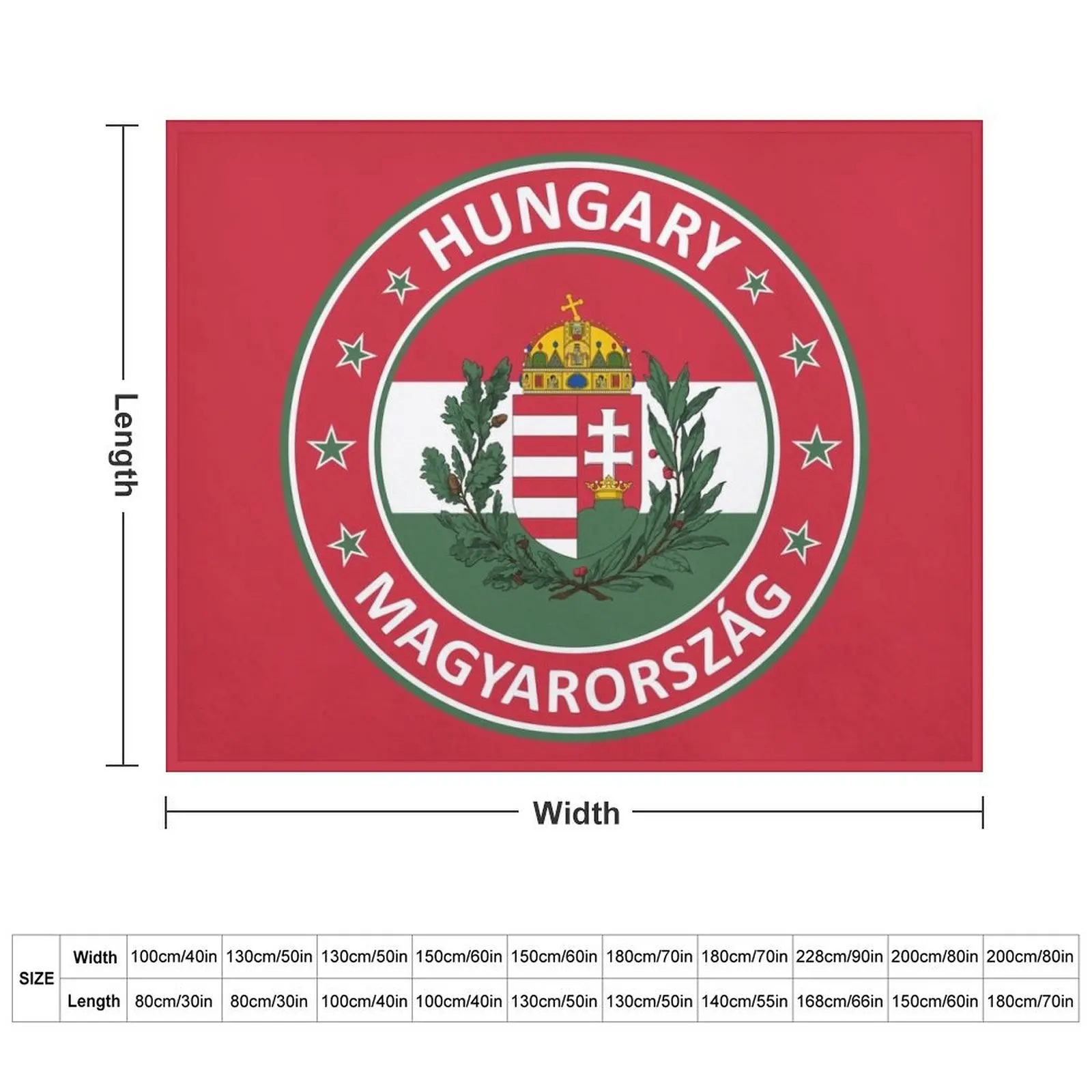 Венгрия Magyar hadiahag дизайн с флагом Венгрии и гербом Плед Большие милые