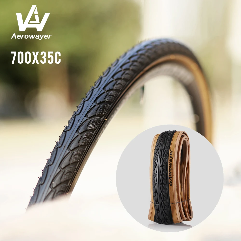 

Ultra Light Folding Highway Travel Bike Outer Tire 700 * 35C/40C off-Road Road Bike Gravel Yellow Edge Tire