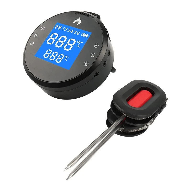 

Wireless Meat Thermometer With 2 Probes,Instant Read Food Thermometer,For Kitchen,Food Cooking,BBQ,Coffee,Oil Frying,Etc
