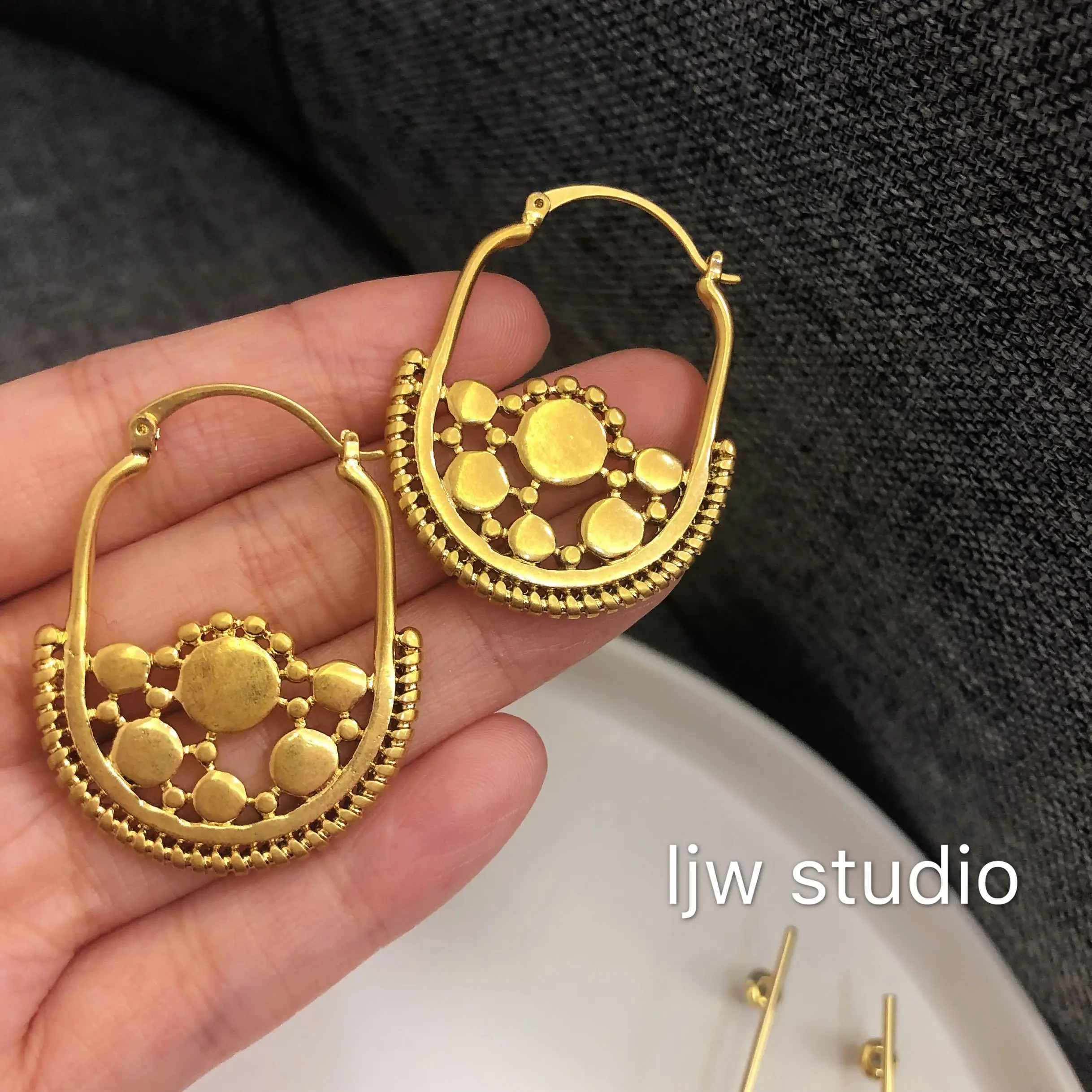 

CELI PRECIOUS Brass Earrings Elegant Trendy Jewelry for Women Girl