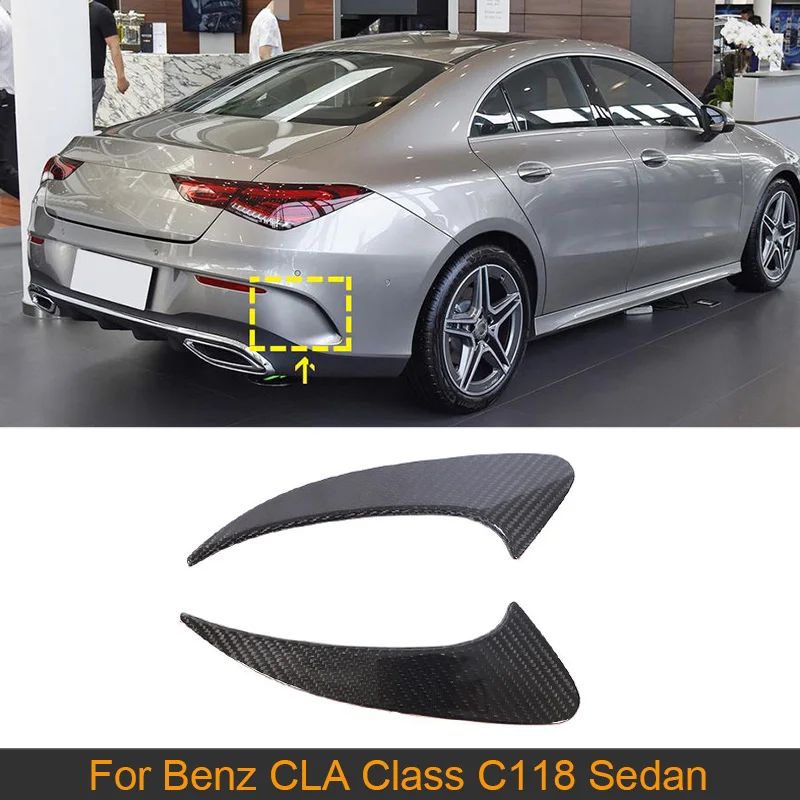 

Уголки для заднего бампера из углеродного волокна для Mercedes Benz CLA Class C118 CLA250 CLA35 AMG Sedan 4-дверные 2020 2021 задние разветвители