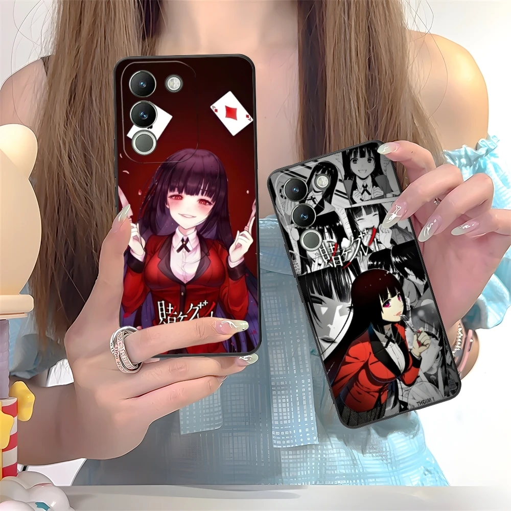 Kakegurui Yumeko Mobile Cell Phone Case for VIVO Y95 Y93 Y31 Y20 V19 V17 V15 Pro X60 NEX Black Soft Cover Shell