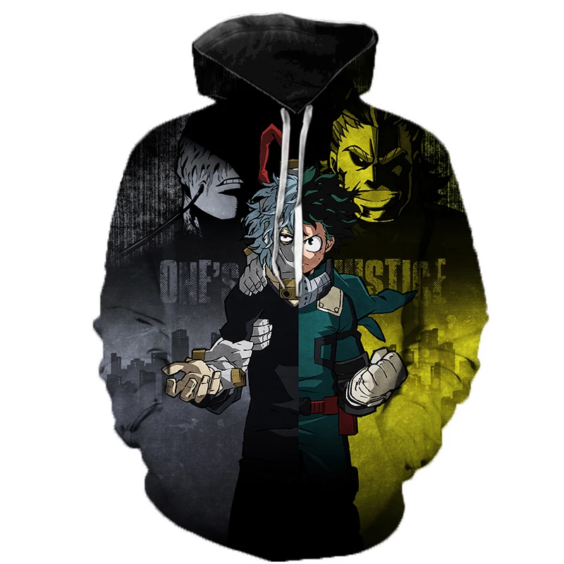 

Anime My Hero Academia Hoodie Cosplay Costume Sweatshirts 3D Printed Pullover Men Women Fashion Casual Hoodies