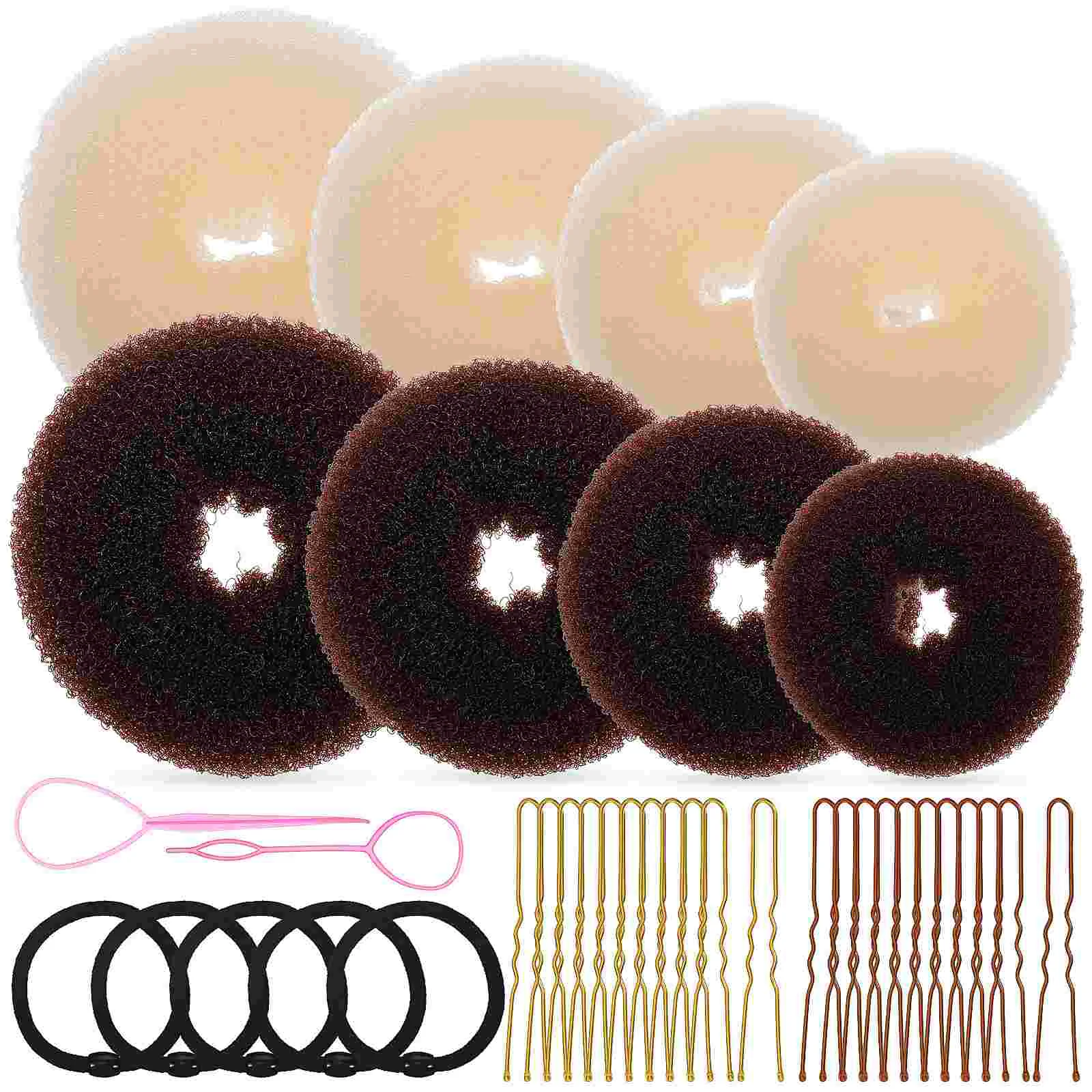

Doughnuts Hair Bun Accessories For Women Hairstyle Supply Female Maker Plastic Small Shaper Donut