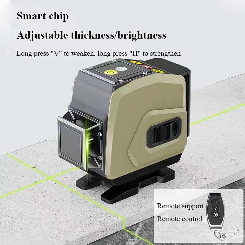 16/12 Lines 4D Laser Level Green Line SelfLeveling 360 Horizontal And Vertical Super Powerful Laser Level Green Beam Laser Level