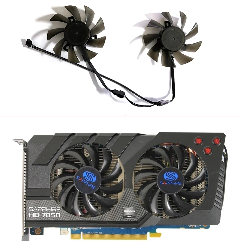 

Cooling Ball NEW 75MM 4PIN FD7010H12S 12V HD7850 GPU FAN For Sapphire HD6930 HD7850 1G GDDR5 Graphics Card Fan Replacement
