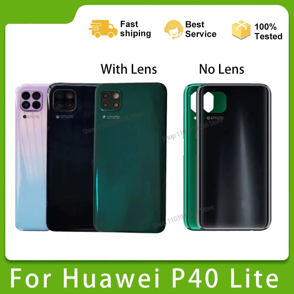 Задняя крышка батарейного отсека для Huawei P40 Lite задняя корпуса чехол Nova 6 SE JNY-L21 JNY-L22