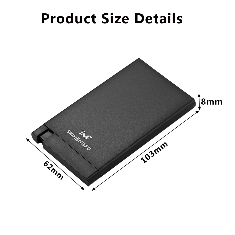 RFID Men Momen Smart Wallet Credit Bank Card Holder Cover Case Purse Aluminum Alloy Business Casual Mini Wallet Brand PU Purse