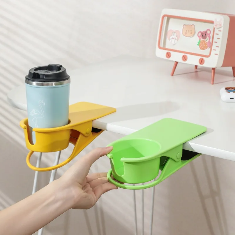 

Desktop Cup Clip Creative Coffee Drink Cup Holder Table Side Water Cup Holder Shelf Multi-functional Office Desk Storage Rack