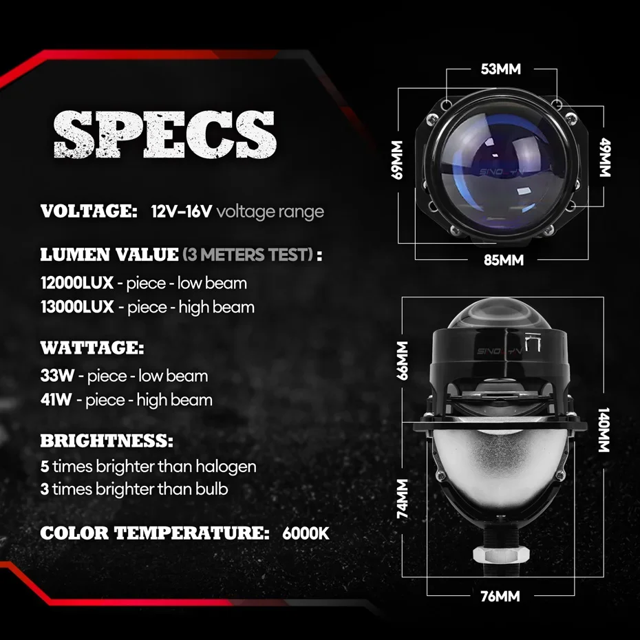 2 5 дюйма H7 Φ H4 9005 9006 голубой Bi Проекционные линзы глаза ангела 80 Вт автомобильные