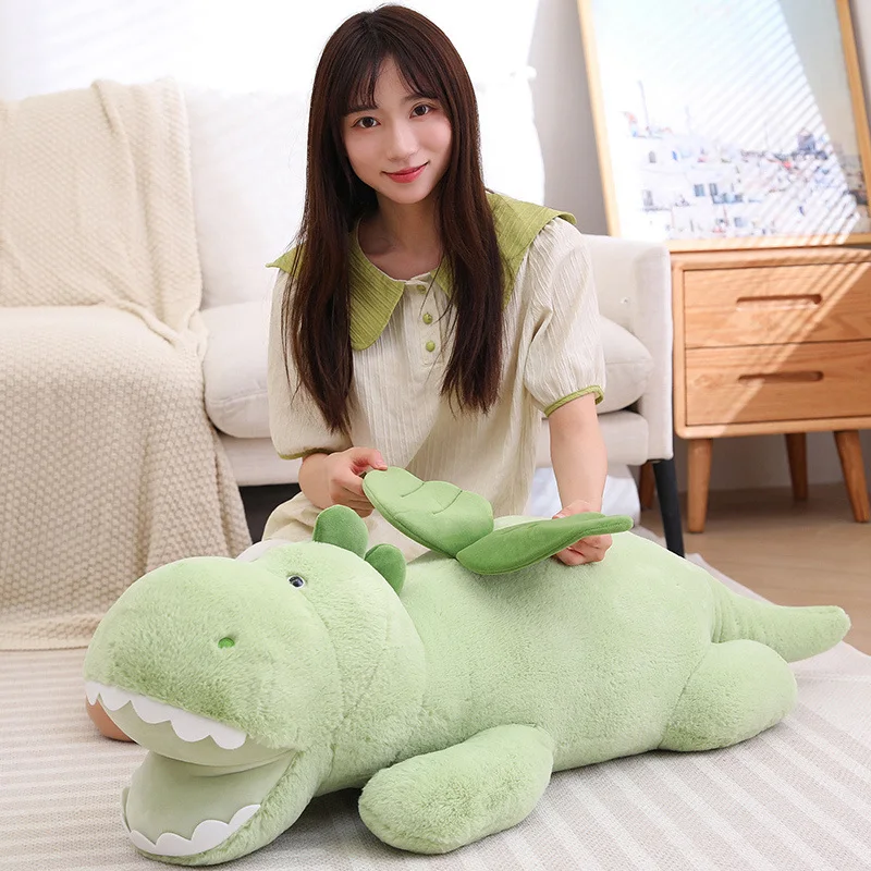 

1PC 110CM Big Size Dinosaur Plush Toys Cute Dino With Wings Stuffed Soft Pillow Cushion Kawaii Birthday Gifts For Kids Boys