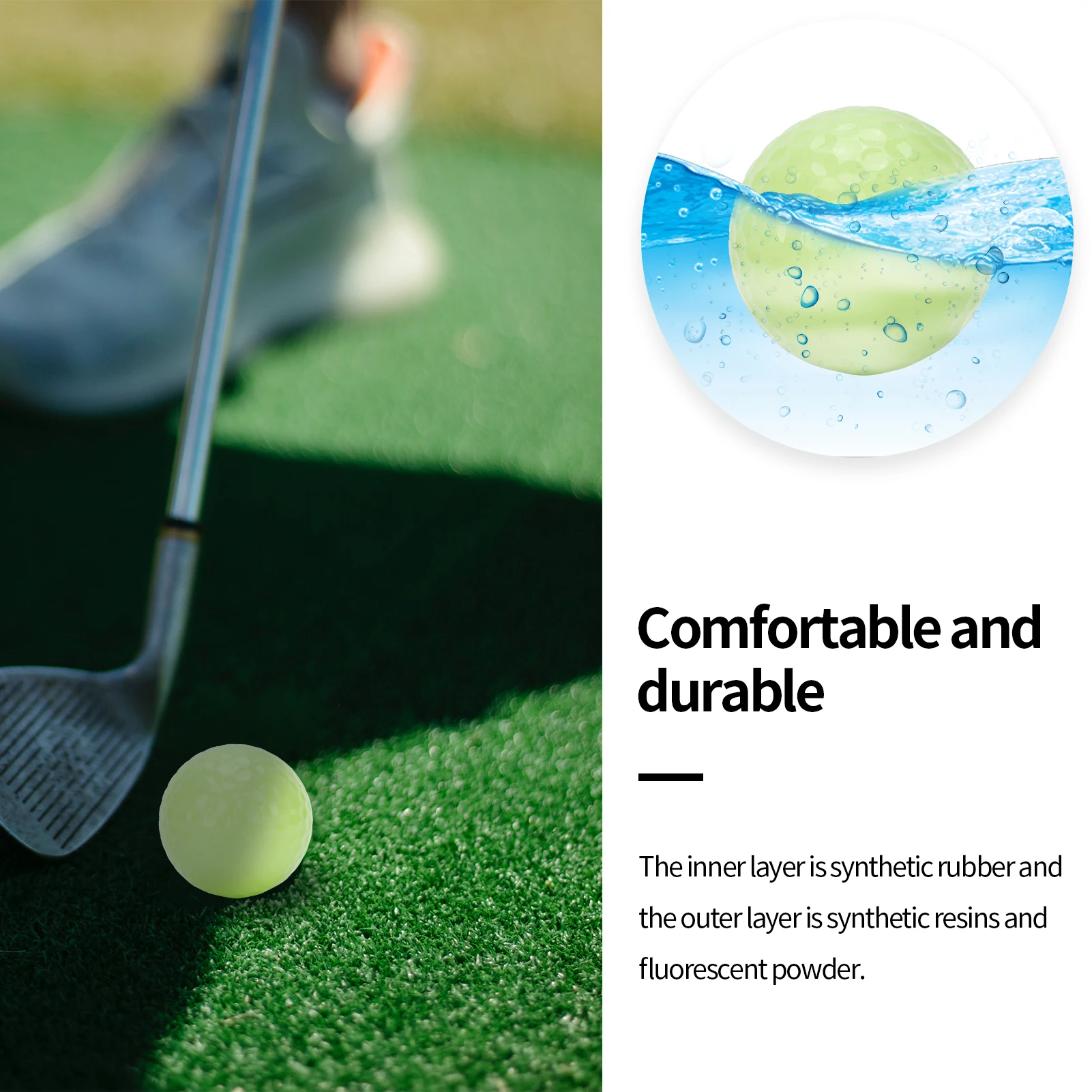 Светящиеся ночные плавающие шарики в темноте для ночных занятий спортом