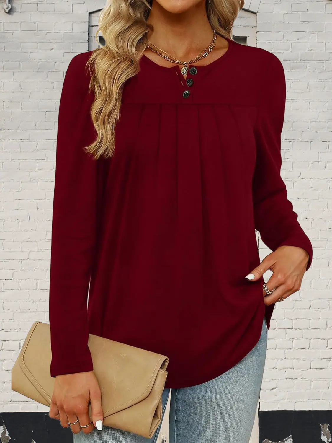 Женская шифоновая блузка-рубашка 2024 осень-зима плиссированная деловая