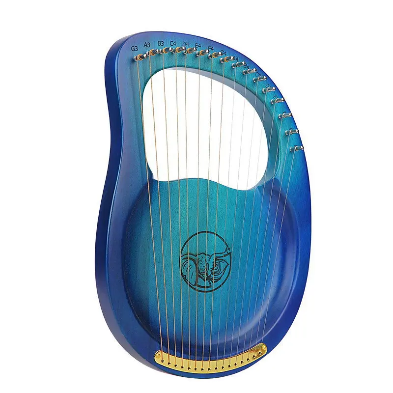 Chinese Wooden 6 String Harp Lira Music Toy Tool Chinese Traditional Harp String Instrument Estrumento Musical String Supplies