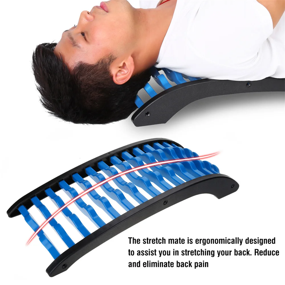 

Back Stretcher Massage Tools Stretch Fitness Lumbar Cervical Support Relaxation Spine Pain Relief Orthopedic Backache Relieve