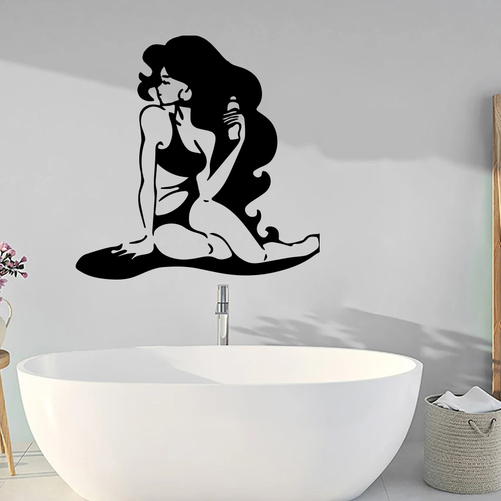 

Modern Sexy Bikini Girl Spa Salon Wall Sticker Beauty Salon Window Glass Decal Bedroom Living Roon Home Decor