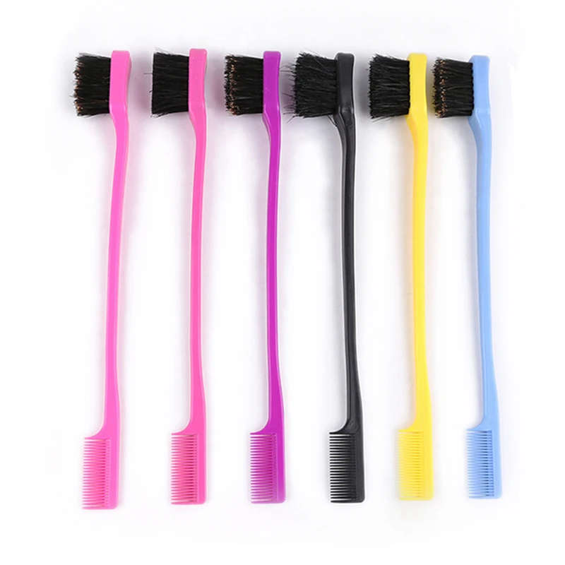 

17cm Beauty Double Sided Edge Control Hair Comb Hair Styling Hair Brush 1pcs/3pcs Randomly Color