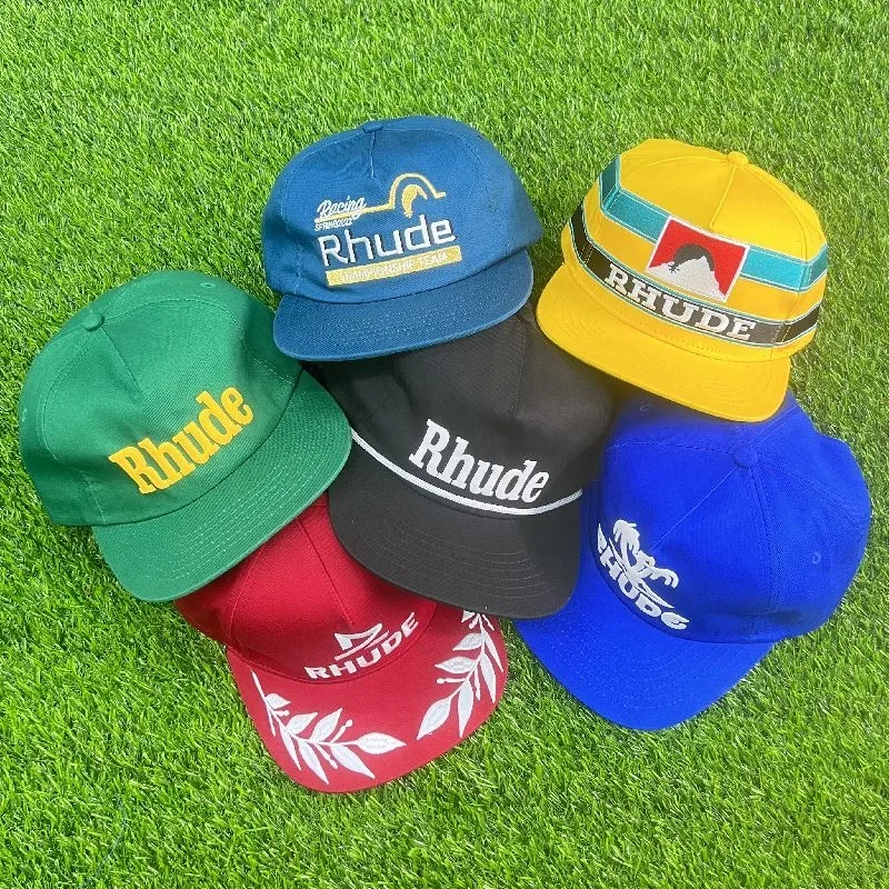 

2023 New RHUDE Baseball Peaked Caps for men Energy rapper Hip hop Sunhat Cap Kpop Rhude Summer Black Hats Women Snapback