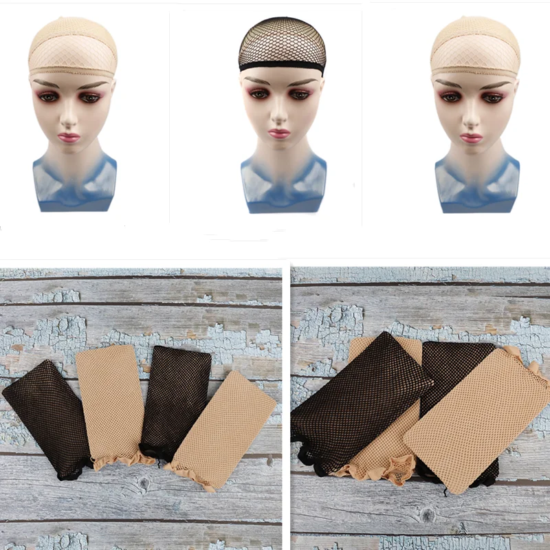 

2pc High Quality Lace Wig Cap Black Stocking Cap for Cosplaying Wig Caps Stocking Elastic Liner Mesh for Making Wig Hair Styling