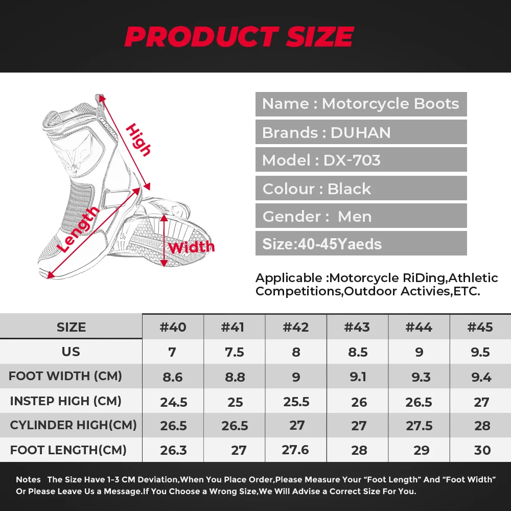 Duhan Motorcycle Riding Boots Motorbike Off-road Racing Shoes Motorcyclist Motocross Touring Waterproof Boots Anti-slip For Men enlarge