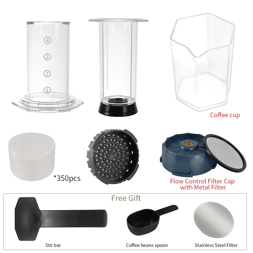 

CAFEMASY Портативная кофеварка френч-пресс прозрачная