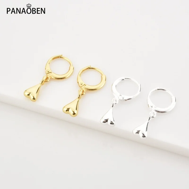 

Серьги PANAOBEN из стерлингового серебра 925 пробы с петлями для женщин, модные трендовые изысканные круглые серьги-капельки в стиле рок, панк, Из...