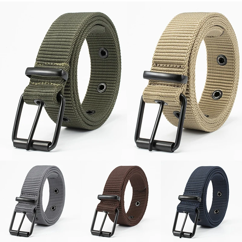 Men's Nylon Canvas Belt Army Military Tactical Belt With Alloy Buckle Casual Jeans Waistbands Outdoor Sport Belts Male Gift