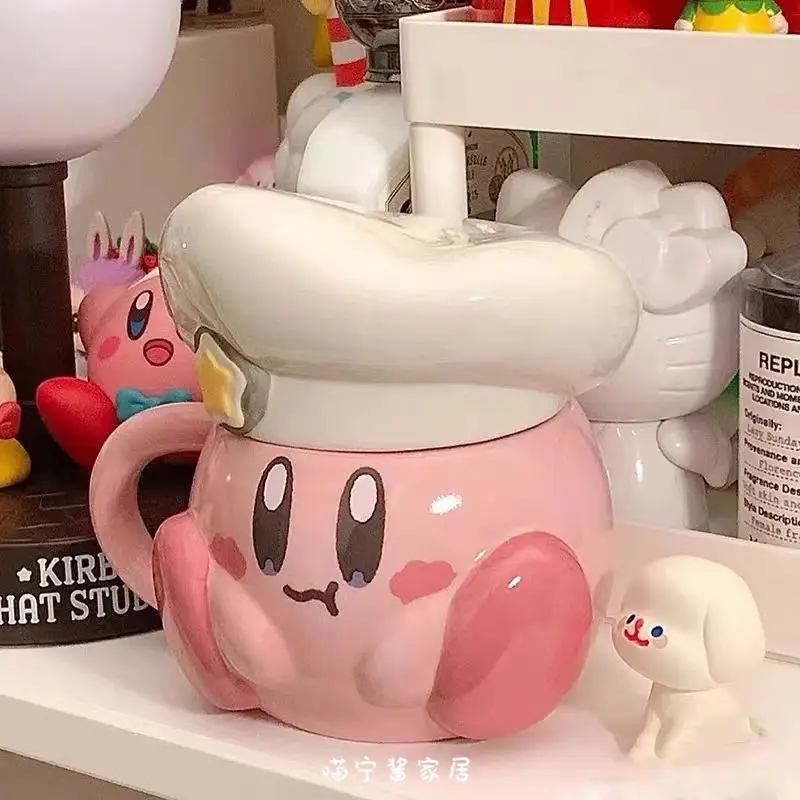 

Kirby Kawaii мультфильм милый Ins Kirby керамическая кружка с крышкой поварская Кепка куклы аниме плюшевые игрушки для девочек детские игрушки подарок на день рождения
