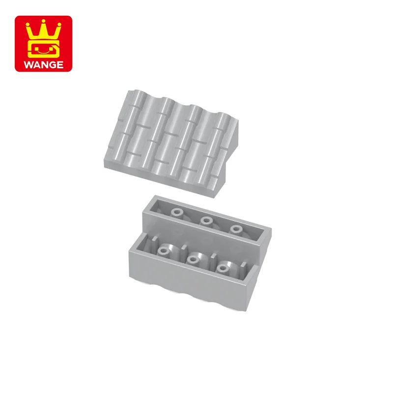 Фото WANGE 70681W 70682W 100 г/47 шт. 4 отверстия черепица строительные блоки Moc Palace совместимы с сборками DIY детские игрушки подарочная коробка №3