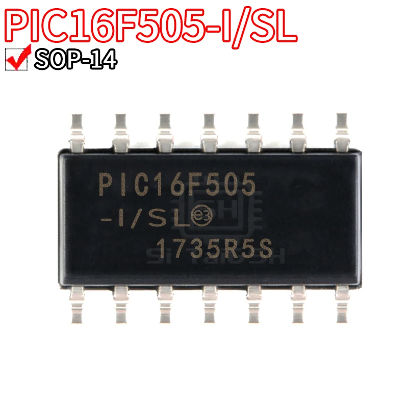 PIC16F526 PIC16F610 PIC16F616 PIC16F630 PIC16F636 PIC16F676 SOP-14, 1 шт.