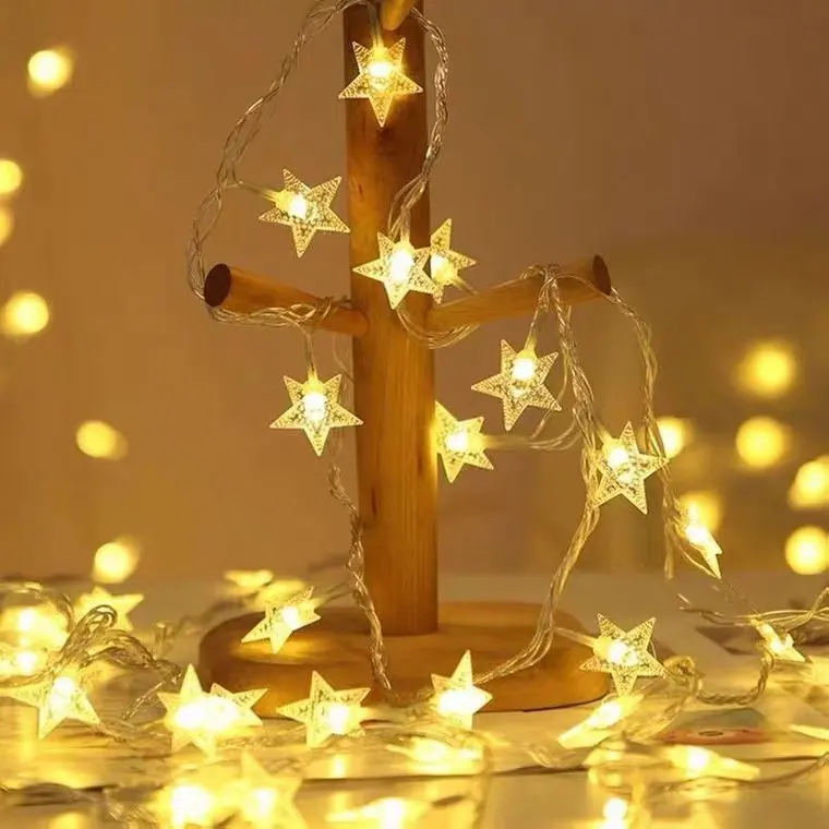 

Светодиодные гирлянды Star String Lights теплый белый 10 шт.