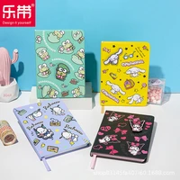 kawaii sanrios notebook kuromi cinnamoroll pachacco cartoon b6 magic sticker creative hardcover note stationery for girls gift