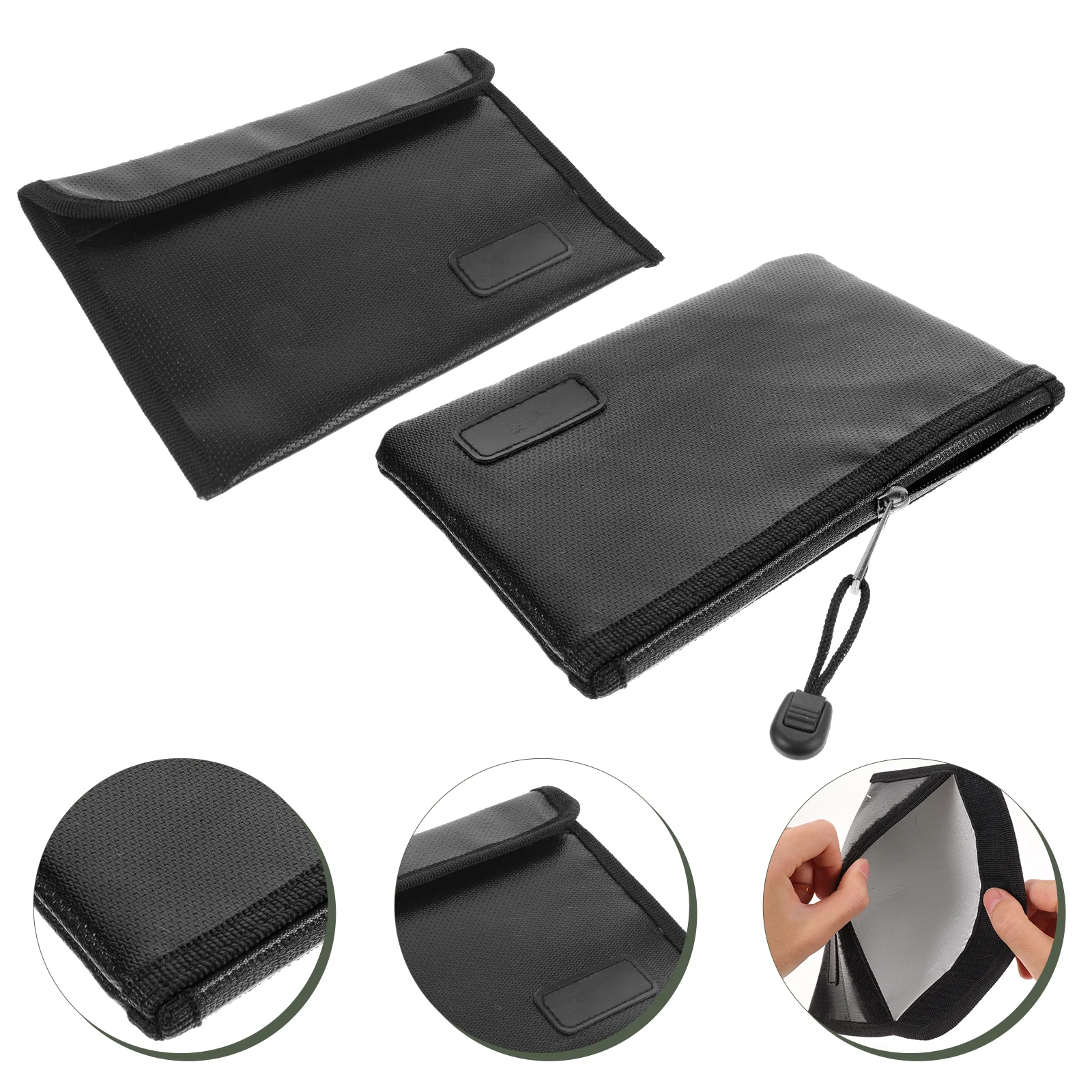 

Fireproofpouch File Money Document Organizer Safe Zipper Storage Fire Proof Wallet Holder Cashportable Receipt Box Water