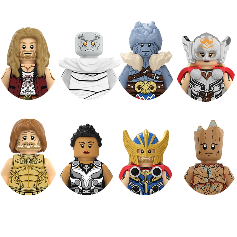 

Marvel Building Blocks Thor Groot Korg Action Zeus Figures Bricks Educational Diy Toys Gifts For Children