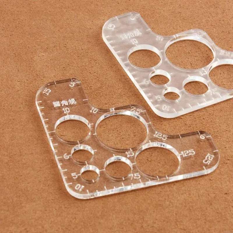 583B Профессиональный класс акриловой шаблон акрилового шаблона с округлыми