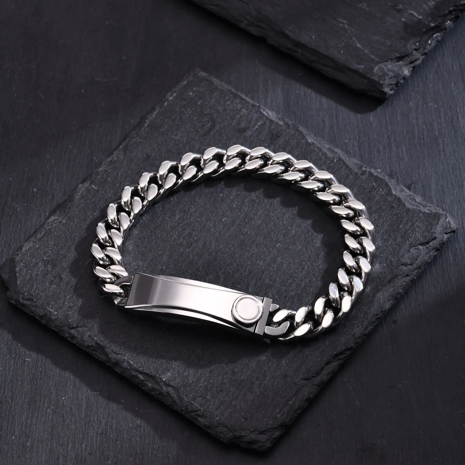 Мужской браслет из нержавеющей стали с застежкой Vnox