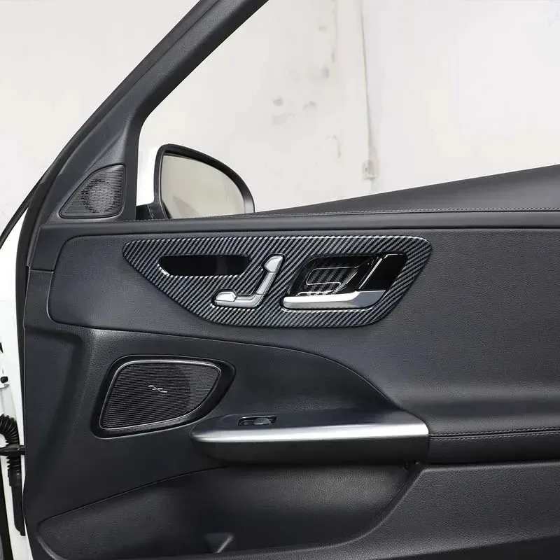 Фото Для Mercedes-Benz C-класса GLC W206 X254 2022-2026: накладки на внутренние дверные панели из АБС-пластика под карбон, аксессуары для интерьера автомобиля №3