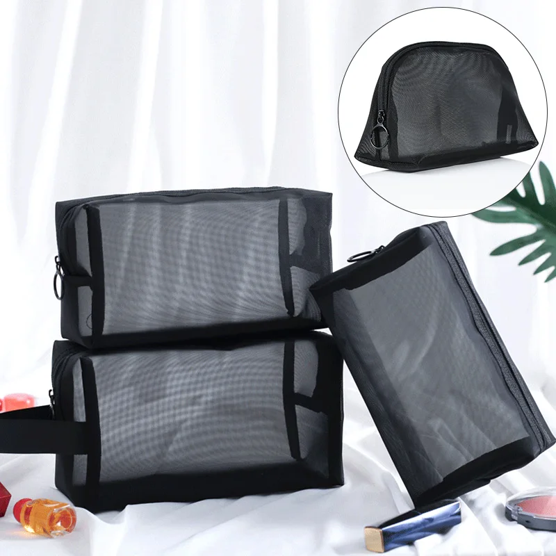 Large-capacity Mesh Toiletry Bag Portable Leakage Cosmetic Nylon Travel Packaging Storage Bag Portable Suit images - 6